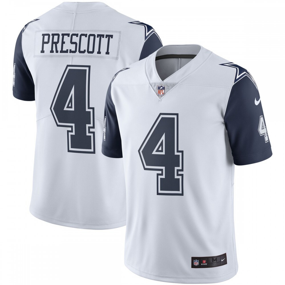 Dak Prescott Nike Dallas Cowboys Color Rush Vapor Limited Jersey - White-Profan Arena